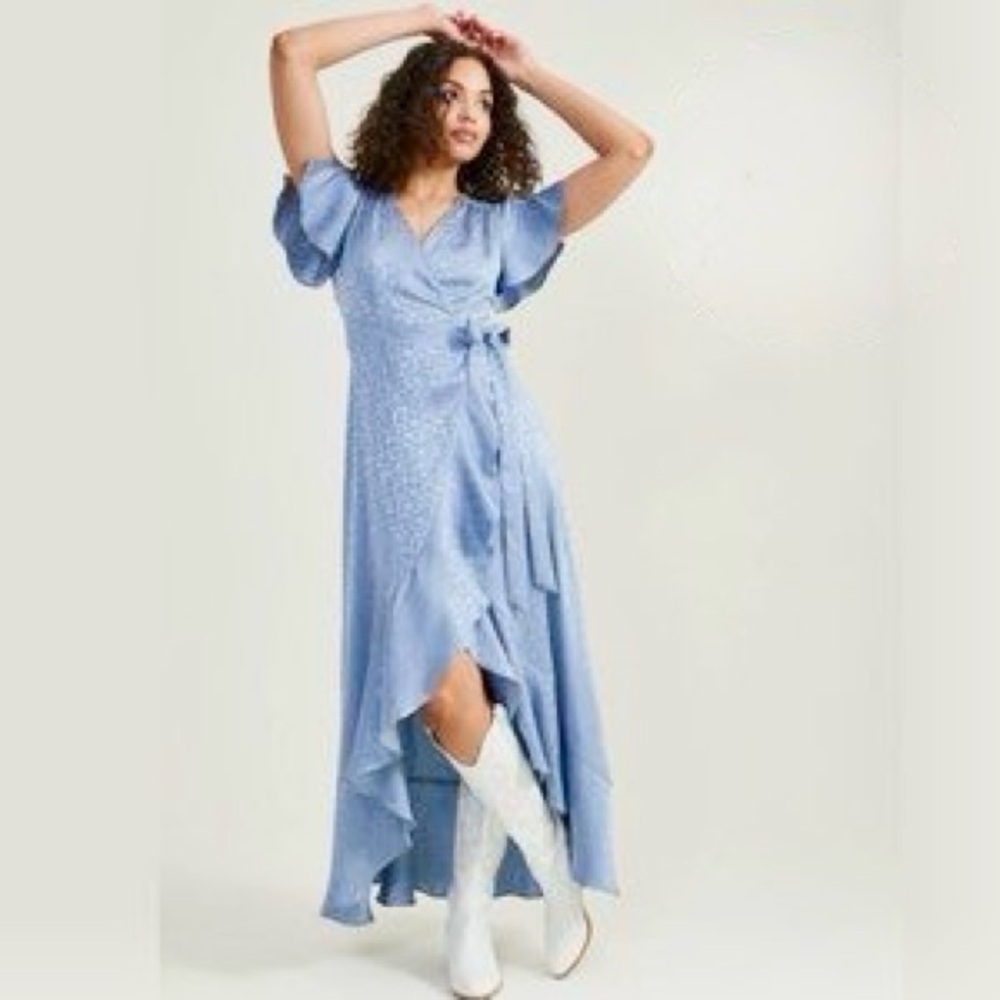 COPY - Altar’d State Blue Wrap Dress